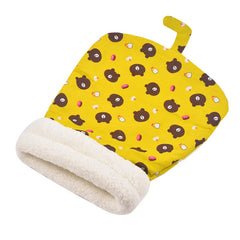 Cat sleeping bag in yellow